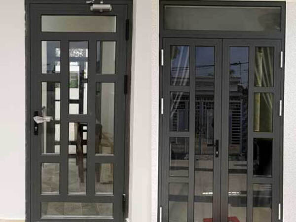 Mẫu cửa nhôm 1 và 2 cánh chia ô Mẫu cửa nhôm 1 và 2 cánh chia ô
