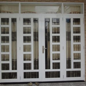 Cửa nhôm Xingfa chia ô màu trắng