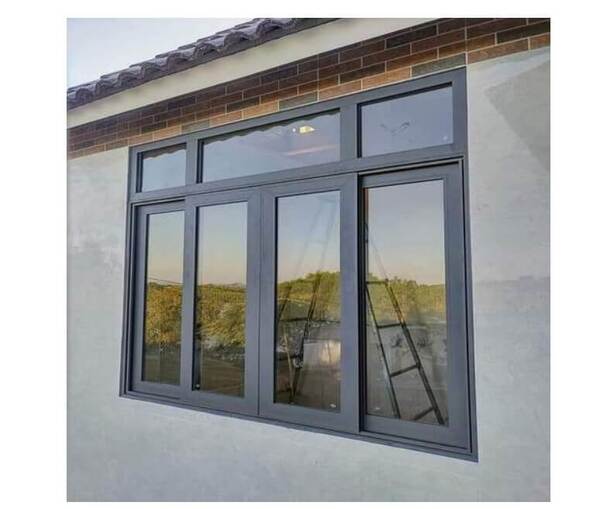 Lắp đặt cửa sổ mở trượt 4 cánh hệ 55 có vách kính cố định