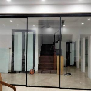 15+ mẫu cửa lùa không ray dưới Xingfa đẹp, giảm chấn hiệu quả