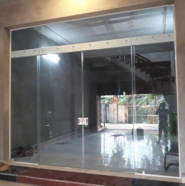 Cửa kính cường lực lùa 2 cánh cho nhà ở Cửa kính cường lực lùa 2 cánh cho nhà ở