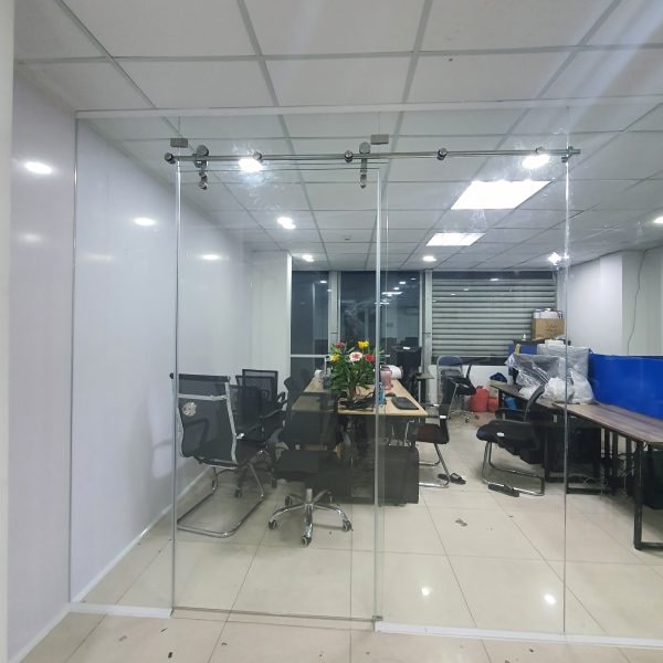 Cửa kính cường lực 1 cánh dạng mở trượt