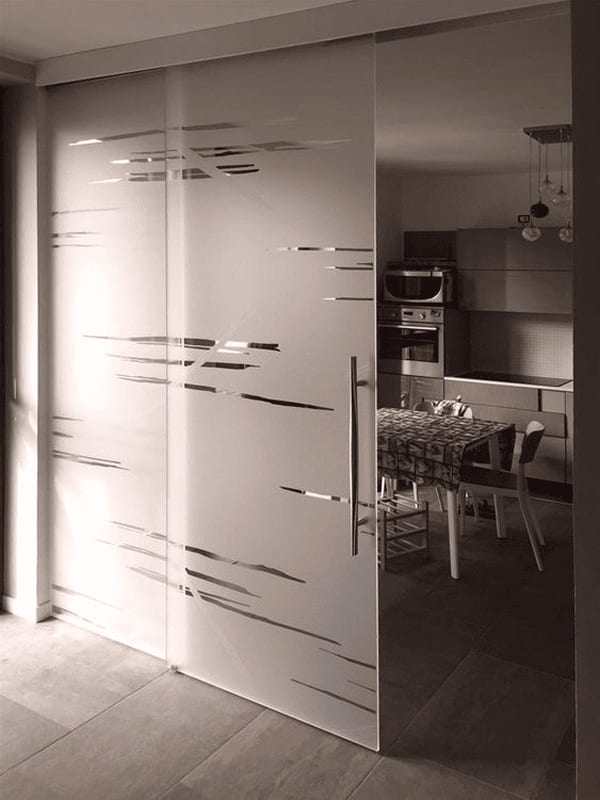 Mẫu cửa kính cường lùa 1 cánh được cách điệu hoa văn phù hợp với tổng thể ngôi nhà Mẫu cửa kính cường lùa 1 cánh được cách điệu hoa văn phù hợp với tổng thể ngôi nhà