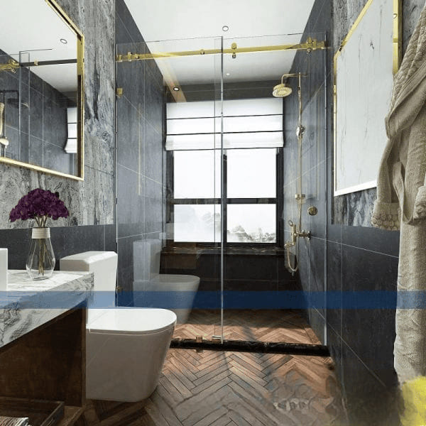 Mẫu cửa kính lùa 1 cánh khung inox mạ vàng sang trọng và tinh xảo Mẫu cửa kính lùa 1 cánh khung inox mạ vàng sang trọng và tinh xảo