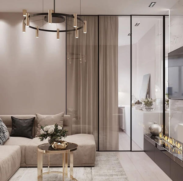 Vách kính ngăn giúp tối ưu những không gian nhỏ, không bí bách