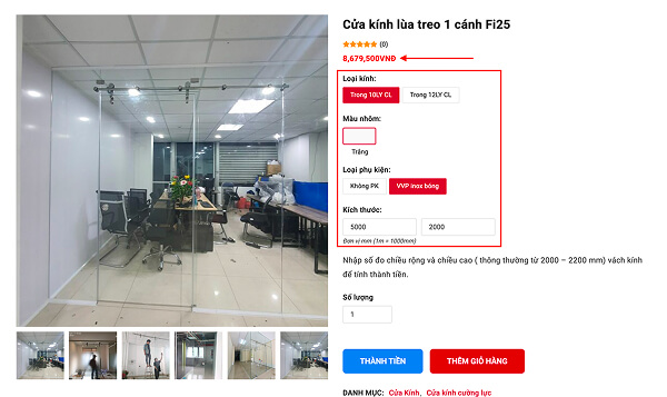Cách tính giá cửa kính cường lực HCM trên website Minh Gia Door Cách tính giá cửa kính cường lực HCM trên website Minh Gia Door