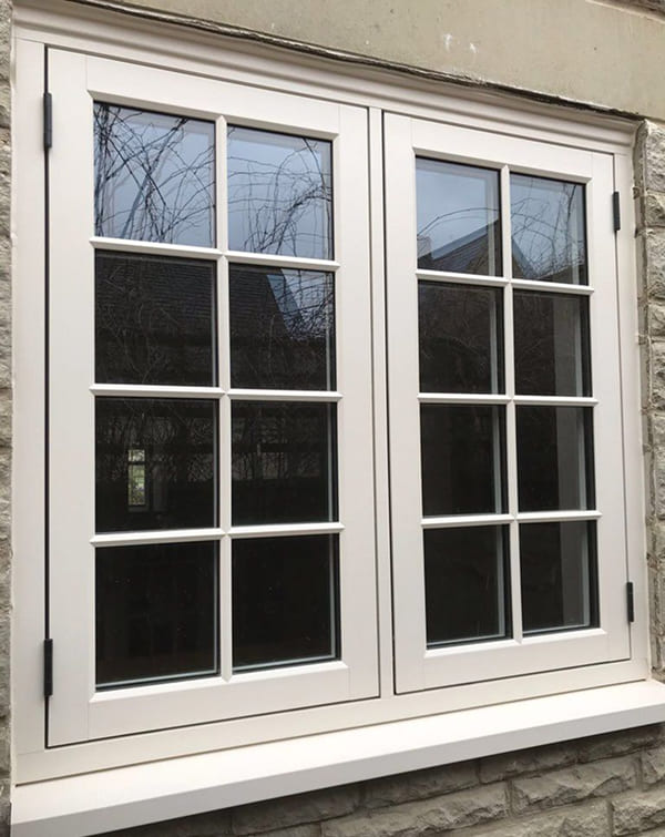 Cửa sổ nhôm kính 2 cánh chia ô phù hợp nhà phố và biệt thự