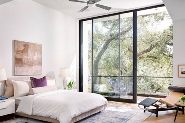 Cửa lùa 2 cánh không khung - phòng ngủ, kính 10mm trong suốt