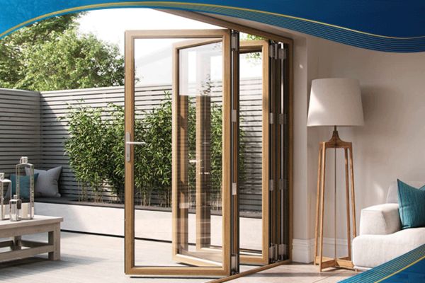 Cửa lùa 3 cánh xếp - phòng khách - ban công, kính mờ