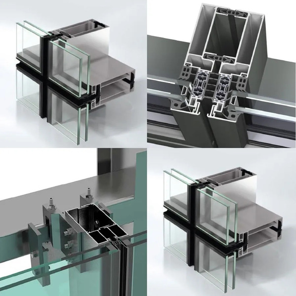 Hệ Unitized được gia công từ nhiều thành phần