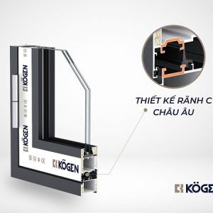 Nhôm Kogen có thiết kế rãnh C theo tiêu chuẩn châu Âu